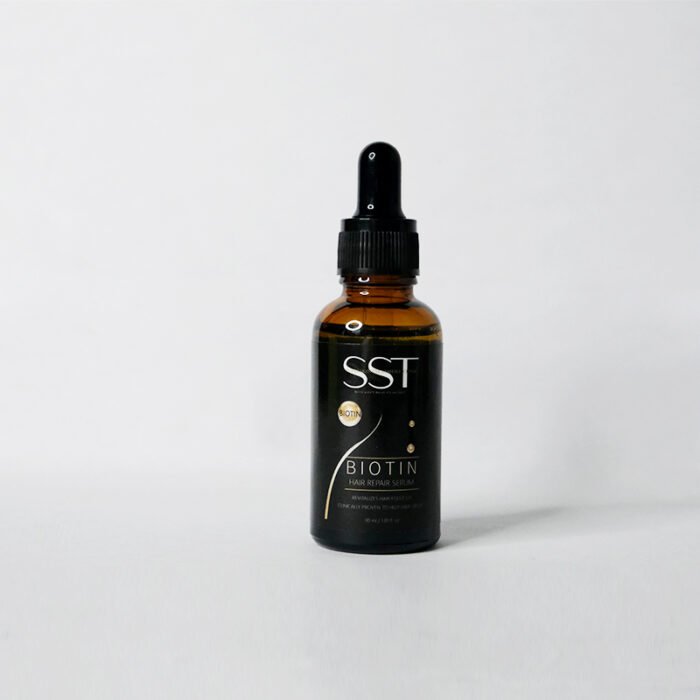 Verbeterde haarstructuur na gebruik van SST Biotin Hair Repair Serum